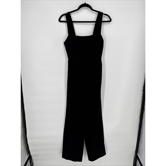 Good American Size 0 XS Black Luxe Suiting Tailored Column Jumpsuit - Picture 7 of 13